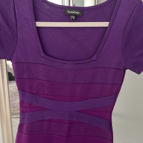 Bebe purple body-con dress size M - Picture 3 of 3